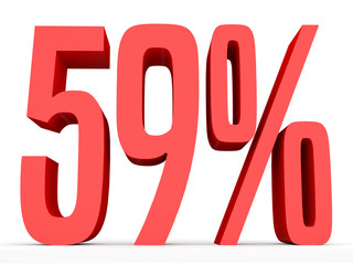 Fifty nine percent off. Discount 59 %.