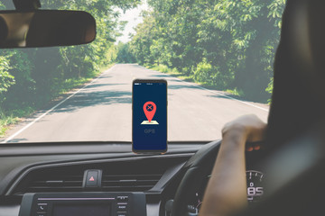 No signal cellphone network,No communication coverage,showing on the smart phone inside of a car