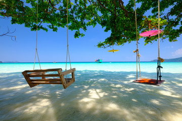 vacation on the white beach