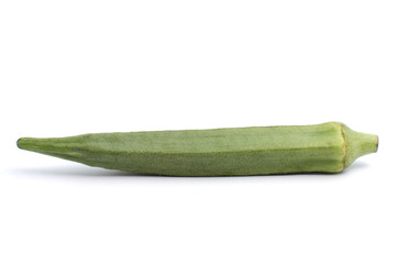 Lady Fingers or Okra on white background