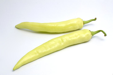 yellow sweet pepper(capsicum) on white background