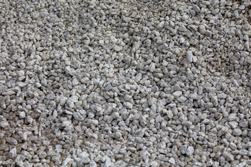 White gravel stones as an abstract background