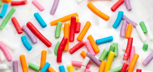 Multicolored decoration on easter as background