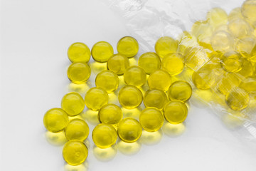 Flaxseed oil in capsules