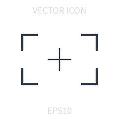 Obraz premium Autofocus linear vector icon.