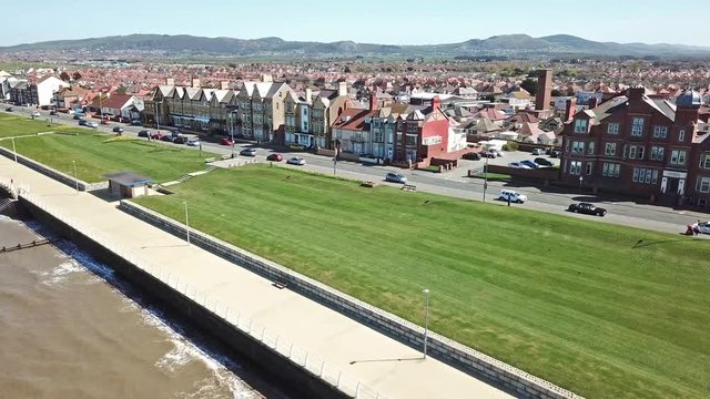 Aerial view of Rhyl in Wales - UK