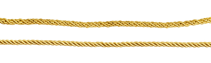 Set of golden silk ropes