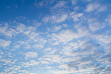 light blue sky background with white clouds