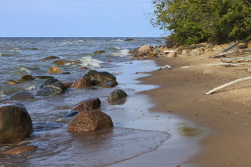 The Baltic Sea wild coastline in northern Estonia.
