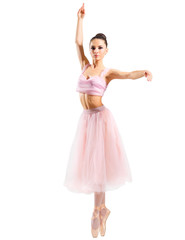 Fototapeta na wymiar Ballerina (isolated on white version)