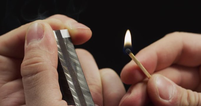 A match being struck