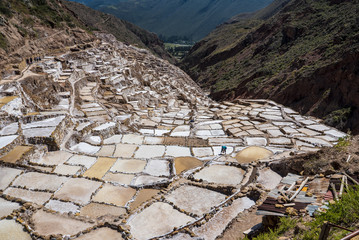 The salt mine of Peru Maras close to Cusco