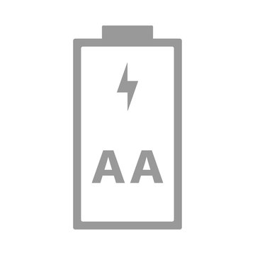AA, R6 battery. Double A cell size. Vector icon.