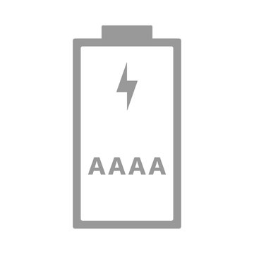 AAAA battery. R8D425 cell size. Vector icon.
