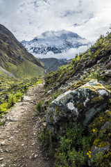 Fototapeta na wymiar Salkantay Trekking Peru the road to Machu Pichu
