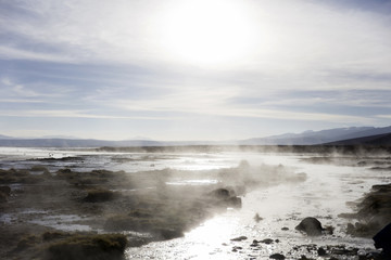 Aguas terrmales de Polques in Bolivia