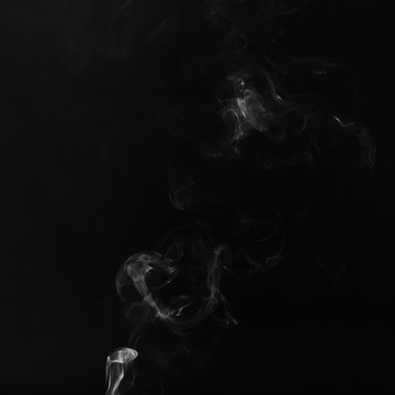 White Smoke on black background