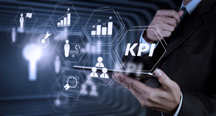 businessman hand use smart phone computer with email icon as concept