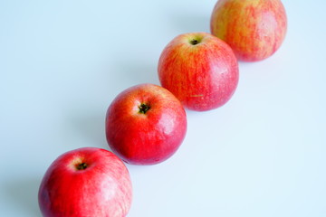 The red Apples, fruits, fresh.