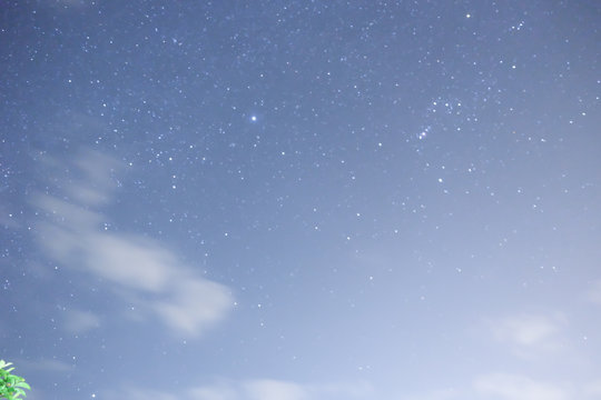 Night blue sky with many stars