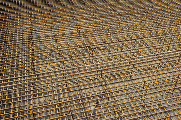 Fototapeta premium Bodenarmierung auf einer Großbaustelle