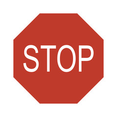 Stop road sign set. Warning road information for drivers and pedestrians, no cars are coming signing system signal. Vector illustration isolated on white background