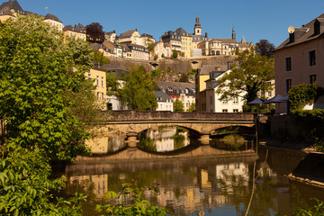 Obraz premium Luxembourg city old quarter - Grund - Alzette