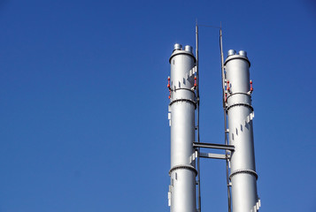 chimneys tower .petrochemical plant detail industry zone