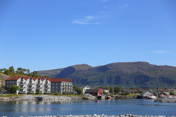 Fishing harbor in Bronnoysund in Northern Norway