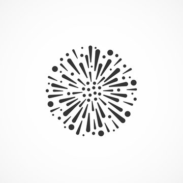 Vector image of a fireworks icon.