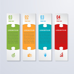 
Template for infographic vector 4 options. Can be used for workflow layout, diagram, banner, web design. Abstract background.