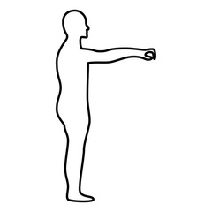 Zombie icon black color illustration flat style simple image