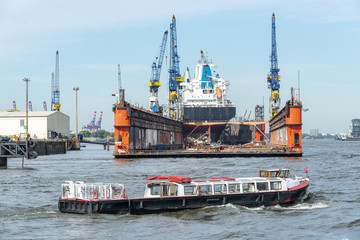 Werft in Hamburg, Deutschland