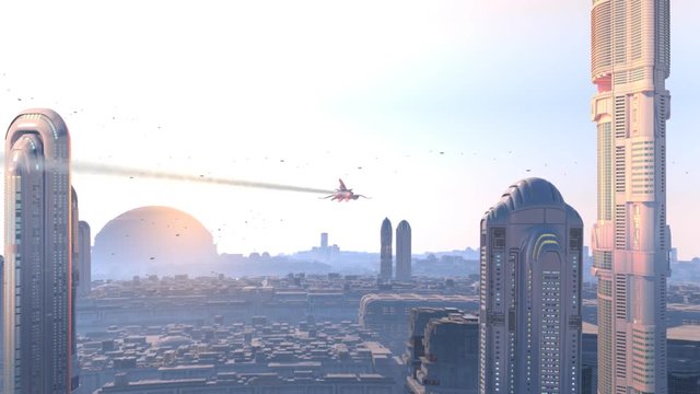 futuristic panoramic metropolis