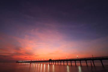 Fototapeta na wymiar Beautiful sky at twilight time for background 