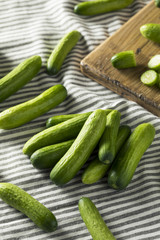 Raw Green Organic Baby Cucumbers