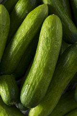 Raw Green Organic Baby Cucumbers