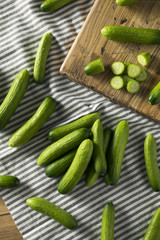 Raw Green Organic Baby Cucumbers