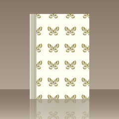 Butterfly and Book. Realistic image of the object