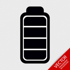 Battery Vector Icon - Isolated On Transparent Background