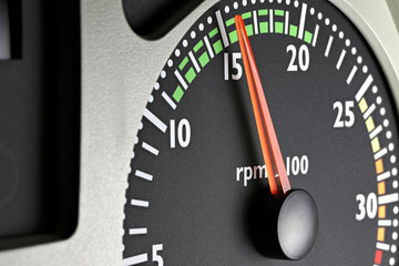 Naklejka premium tachometer of a truck at economic mode of operation