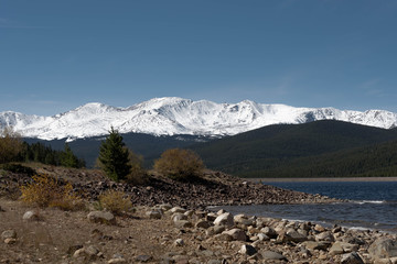 Rocky shore in Vail, colorado