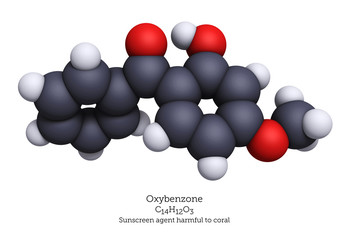 Oxybenzone, a common isunscreen agent, has shown to be a genotoxicant and a bleaching agent of coral. To proteect its reefs, Hawaii has passed legislation to ban oxybenzone sunscreens by 2021.
