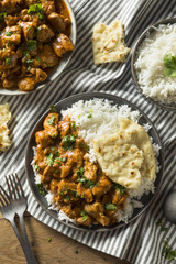 Homemade Indian Butter Chicken with Rice
