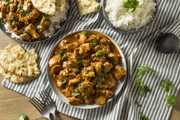 Homemade Indian Butter Chicken with Rice