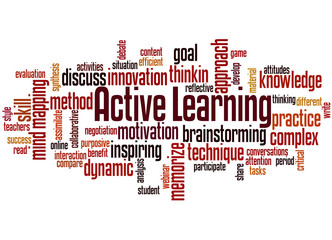 Active learning word cloud concept