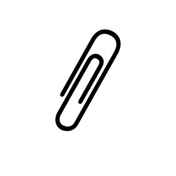 paper clip icon. raster illustration