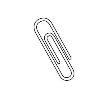 paper clip icon. raster illustration