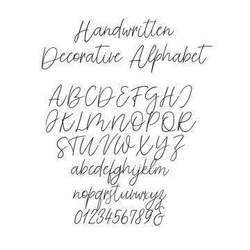 Calligraphy Alphabet. Exclusive Letters. Decorative handwritten brush font for: Wedding Monogram, Logo, Invitation.