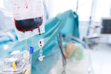 Blutkonserve w&auml;hrend einer Operation